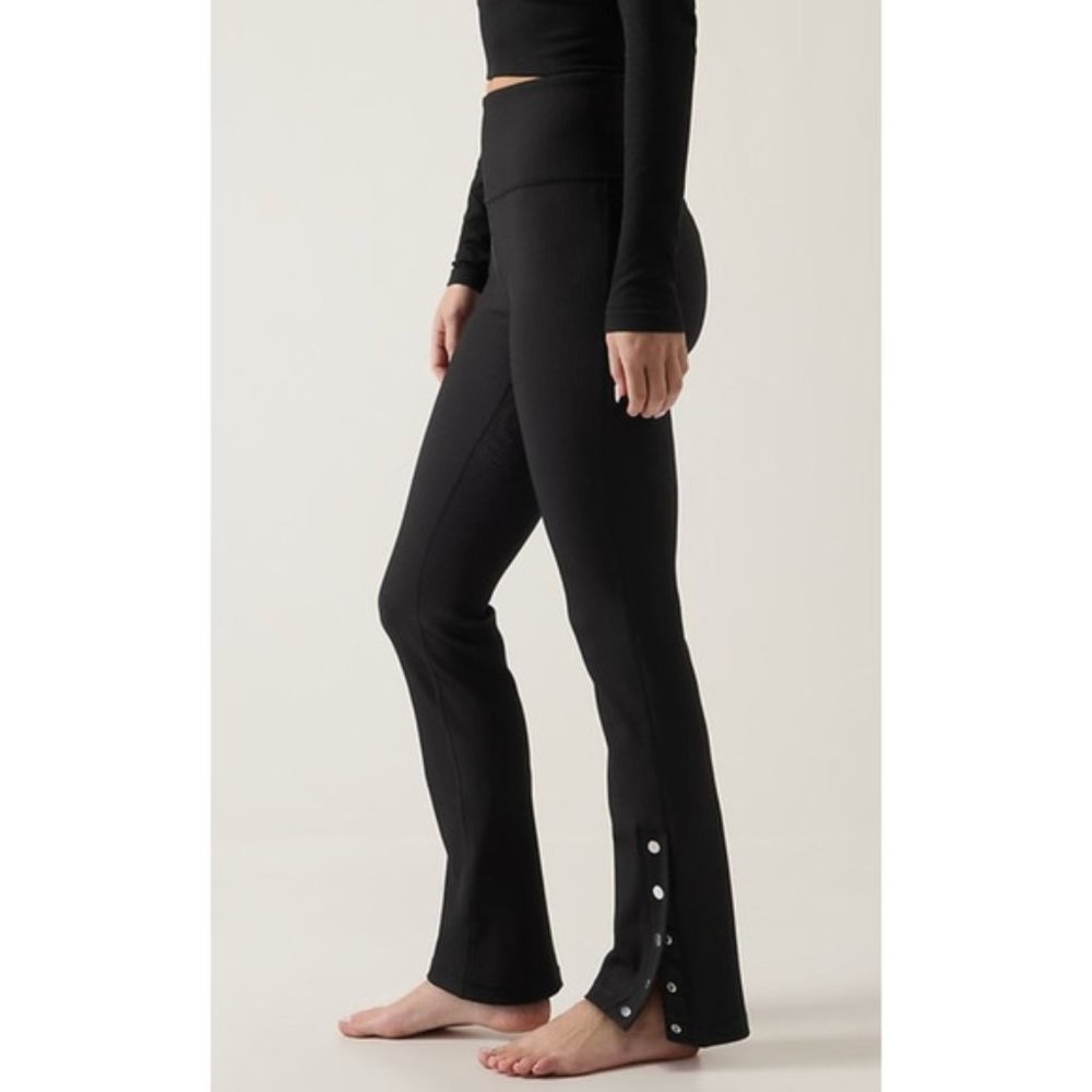 Athleta Elation Rib Snap Pant Black size Medium